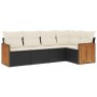 5-teiliges Gartenmöbel-Set und schwarze synthetische Rattankissen von , Gartensets - Ref: Foro24-3227624, Preis: 309,68 €, Ra...