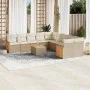 11-teiliges Gartensofa-Set mit beigen synthetischen Rattankissen von , Gartensets - Ref: Foro24-3228039, Preis: 704,81 €, Rab...