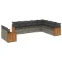 10-piece garden sofa set with gray synthetic rattan cushions by , Garden sets - Ref: Foro24-3227796, Price: 635,40 €, Discoun...