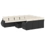 11-teiliges Gartensofa-Set und schwarze synthetische Rattankissen von , Gartensets - Ref: Foro24-3254233, Preis: 708,33 €, Ra...