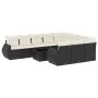 11-teiliges Gartensofa-Set und schwarze synthetische Rattankissen von , Gartensets - Ref: Foro24-3254233, Preis: 709,98 €, Ra...