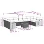 11-teiliges Gartensofa-Set und graue synthetische Rattankissen von , Gartensets - Ref: Foro24-3228013, Preis: 646,82 €, Rabat...