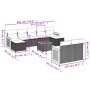 Gartensofa-Set 10-teilig mit schwarzen synthetischen Rattankissen von , Gartensets - Ref: Foro24-3228085, Preis: 565,92 €, Ra...