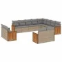 12-piece garden sofa set and brown synthetic rattan cushions by , Garden sets - Ref: Foro24-3228194, Price: 881,09 €, Discoun...