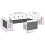 12-teiliges Gartensofa-Set und braune synthetische Rattankissen von , Gartensets - Ref: Foro24-3228194, Preis: 795,96 €, Raba...