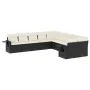 Set de sofás de jardín 10 pzas cojines ratán sintético negro de , Conjuntos de jardín - Ref: Foro24-3253043, Precio: 592,82 €...