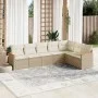 7-piece garden sofa set and beige synthetic rattan cushions by , Garden sets - Ref: Foro24-3258432, Price: 504,47 €, Discount: %