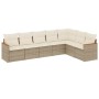 7-piece garden sofa set and beige synthetic rattan cushions by , Garden sets - Ref: Foro24-3258432, Price: 507,57 €, Discount: %