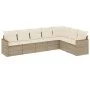 7-piece garden sofa set and beige synthetic rattan cushions by , Garden sets - Ref: Foro24-3258432, Price: 504,47 €, Discount: %