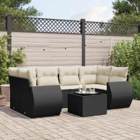 7-piece garden dining set and black synthetic rattan cushions by , Garden sets - Ref: Foro24-3221115, Price: 467,27 €, Discou...