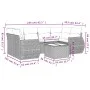 7-piece garden dining set and black synthetic rattan cushions by , Garden sets - Ref: Foro24-3221115, Price: 467,27 €, Discou...