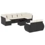 Garden sofa set 10 pieces with black synthetic rattan cushions by , Modular outdoor sofas - Ref: Foro24-3221825, Price: 612,4...