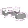 Garden sofa set 10 pieces with black synthetic rattan cushions by , Modular outdoor sofas - Ref: Foro24-3221825, Price: 612,4...
