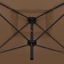 Double umbrella with gray taupe steel pole 250x250 cm by vidaXL, Umbrellas - Ref: Foro24-47323, Price: 160,03 €, Discount: %