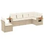 Garden sofa set with cushions 6 pieces beige synthetic rattan by , Garden sets - Ref: Foro24-3226856, Price: 457,92 €, Discou...