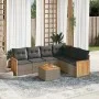 Set de sofás de jardín 7 piezas con cojines ratán PE gris de , Conjuntos de jardín - Ref: Foro24-3227691, Precio: 425,00 €, D...