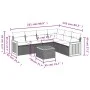 7-teiliges Gartensofa-Set mit grauen PE-Rattan-Kissen von , Gartensets - Ref: Foro24-3227691, Preis: 424,48 €, Rabatt: %