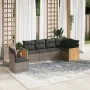 6-teiliges Gartenmöbel-Set und graue synthetische Rattankissen von , Gartensets - Ref: Foro24-3227698, Preis: 382,90 €, Rabat...