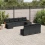 Garden sofa set 10 pieces with black synthetic rattan cushions by , Garden sets - Ref: Foro24-3228064, Price: 559,01 €, Disco...