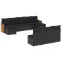 Garden sofa set 10 pieces with black synthetic rattan cushions by , Garden sets - Ref: Foro24-3228064, Price: 559,01 €, Disco...