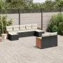 8-teiliges Gartensofa-Set und schwarze synthetische Rattankissen von , Gartensets - Ref: Foro24-3228079, Preis: 524,95 €, Rab...