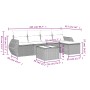 Garden sofa set with cushions 6 pieces beige synthetic rattan by , Garden sets - Ref: Foro24-3253635, Price: 448,56 €, Discou...