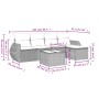 6-teiliges Gartenmöbel-Set und graue synthetische Rattankissen von , Gartensets - Ref: Foro24-3253637, Preis: 375,73 €, Rabat...