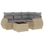 Garden sofa set with cushions 5 pieces beige synthetic rattan by , Garden sets - Ref: Foro24-3253656, Price: 360,17 €, Discou...