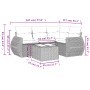 Gartensofa-Set mit Kissen, 5-teilig, beiges synthetisches Rattan von , Gartensets - Ref: Foro24-3253656, Preis: 367,45 €, Rab...