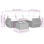 Gartensofa-Set mit Kissen, 5-teilig, beiges synthetisches Rattan von , Gartensets - Ref: Foro24-3253656, Preis: 360,17 €, Rab...