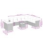 Set de sofás de jardín 11 pzas y cojines ratán sintético negro de , Conjuntos de jardín - Ref: Foro24-3249705, Precio: 657,93 €