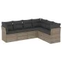 6-teiliges Gartenmöbel-Set und graue synthetische Rattankissen von , Gartensets - Ref: Foro24-3249519, Preis: 374,94 €, Rabat...