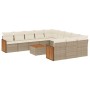 12-teiliges Gartensofa-Set und braune synthetische Rattankissen von , Gartensets - Ref: Foro24-3228116, Preis: 713,61 €, Raba...