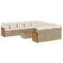 Set de sofás de jardín 12 pzas y cojines ratán sintético marrón de , Conjuntos de jardín - Ref: Foro24-3228116, Precio: 767,4...