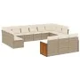 Set de sofás de jardín y cojines 13 pzas ratán sintético beige de , Conjuntos de jardín - Ref: Foro24-3228137, Precio: 898,76...