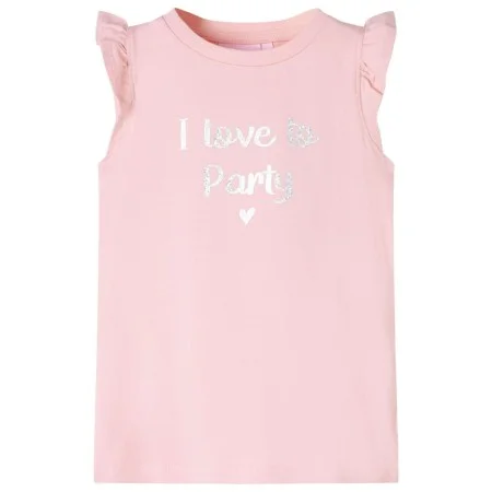 Children's light pink ruffle sleeve t-shirt 116 by , Kids T-shirts - Ref: Foro24-10501, Price: 8,19 €, Discount: %