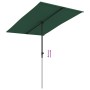 Gartenschirm mit grünem Aluminiummast 2x1,5 m von vidaXL, Sonnenschirme - Ref: Foro24-47336, Preis: 45,81 €, Rabatt: %