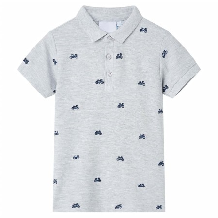Kinder-Poloshirt in Melange-Grau, Größe 104. von , Kinder-T-Shirts - Ref: Foro24-12165, Preis: 10,76 €, Rabatt: %