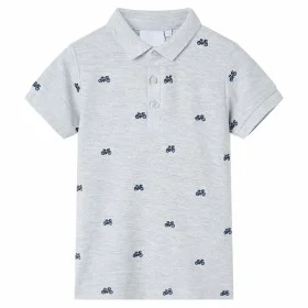 Polo de niños gris melange 128 by , Kids T-shirts - Ref: Foro24-12167, Price: 10,65 €, Discount: %