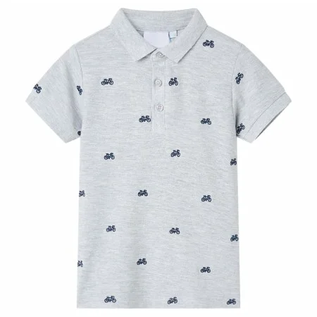 Kinder-Poloshirt in Melange-Grau, Größe 128. von , Kinder-T-Shirts - Ref: Foro24-12167, Preis: 10,65 €, Rabatt: %