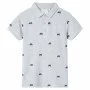 Kinder-Poloshirt in Melange-Grau, Größe 128. von , Kinder-T-Shirts - Ref: Foro24-12167, Preis: 10,65 €, Rabatt: %