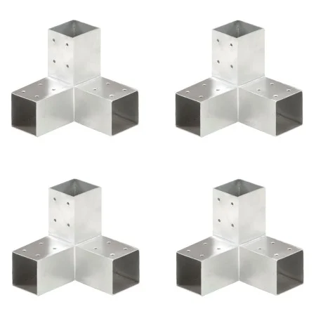 Conectores de postes en Y 4 uds metal galvanizado 71x71 mm de vidaXL, Postes de cerca - Ref: Foro24-145458, Precio: 61,01 €, ...