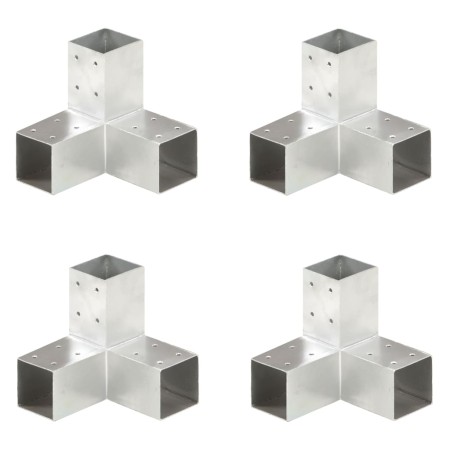 Y post connectors 4 pcs galvanized metal 71x71 mm by vidaXL, fence posts - Ref: Foro24-145458, Price: 70,39 €, Discount: %