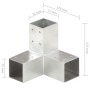 Y post connectors 4 pcs galvanized metal 71x71 mm by vidaXL, fence posts - Ref: Foro24-145458, Price: 70,39 €, Discount: %