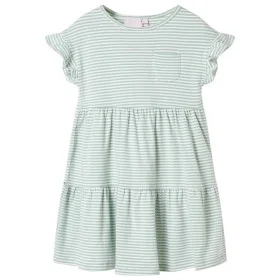 Kinderkleid mit Rüschenärmeln in Minzgrün, Größe 140. von , Kinderkleider - Ref: Foro24-11513, Preis: 10,19 €, Rabatt: %