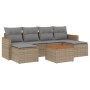 Set sofás de jardín 7 piezas y cojines ratán sintético beige by , Garden sets - Ref: Foro24-3258629, Price: 419,76 €, Discoun...
