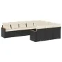 Set de sofás de jardín 10 pzas cojines ratán sintético negro by , Garden sets - Ref: Foro24-3258738, Price: 580,20 €, Discoun...