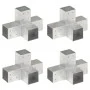 X Pfostenverbinder 4 Stück verzinktes Metall 81x81 mm von vidaXL, Zaunpfosten - Ref: Foro24-145468, Preis: 77,39 €, Rabatt: %