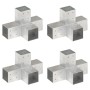 X Pfostenverbinder 4 Stück verzinktes Metall 81x81 mm von vidaXL, Zaunpfosten - Ref: Foro24-145468, Preis: 89,25 €, Rabatt: %
