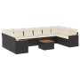 Set de sofás de jardín 11 pzas y cojines ratán sintético negro by , Garden sets - Ref: Foro24-3258731, Price: 625,32 €, Disco...